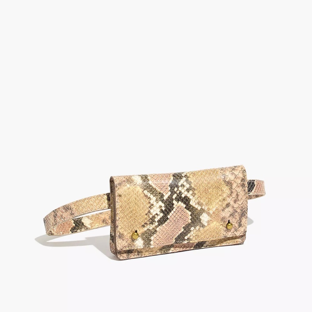 Madewell The Leather Belt Bag: Snake Embossed Edition OS